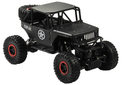 Ferngesteuertes Jeep R/C Auto 1:18 Schwarz Mit Akku Und Ladegerät