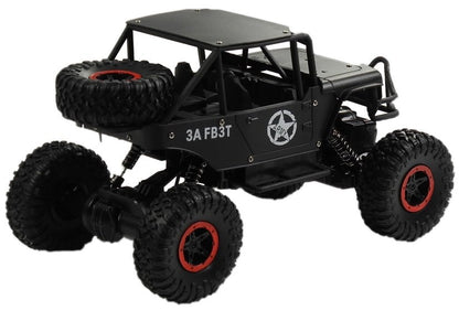 Ferngesteuertes Jeep R/C Auto 1:18 Schwarz Mit Akku Und Ladegerät