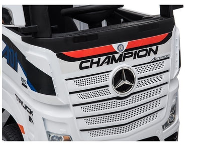 Elektro Kinderauto Mercedes Actros Weiß