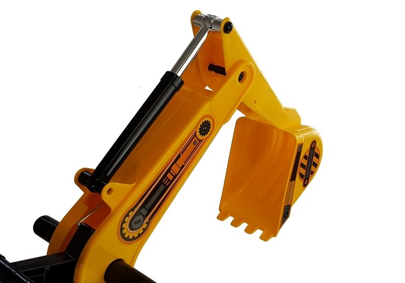 ride-on excavator with movable arm