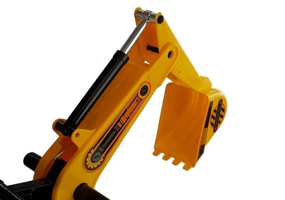 ride-on excavator with movable arm