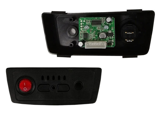central module panel for electric ride-on quad