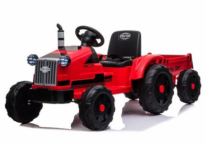 Elektro Kindertraktor mit Anhänger YSA730-2 Rot 12V 7Ah