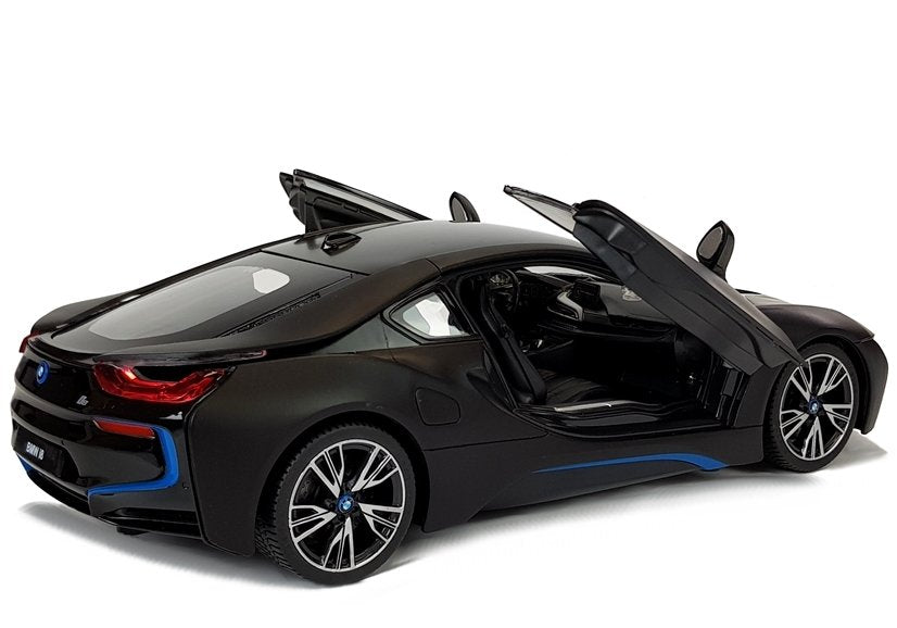 Ferngesteuertes Spielzeugauto BMW i8 Rastar 1 zu 14 Schwarz Automatik-Türen