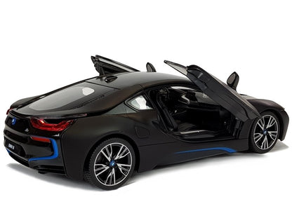 Ferngesteuertes Spielzeugauto BMW i8 Rastar 1 zu 14 Schwarz Automatik-Türen