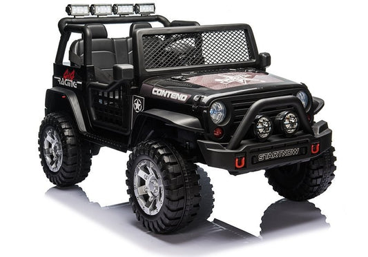 Elektro Kinderauto Jeep XMX618 Schwarz Lackiert