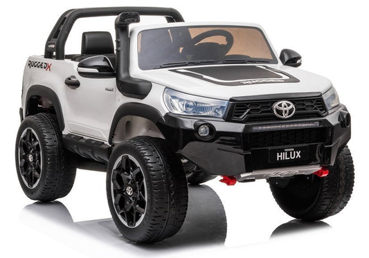 Elektro Kinderauto Jeep Toyota Hilux Weiß 2Sitzer 12V