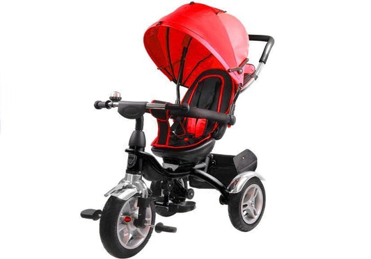 Dreirad PRO500 Rot Mit Gummirädern Und Drehbarem Sitz