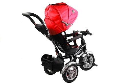 Dreirad PRO500 Rot Mit Gummirädern Und Drehbarem Sitz