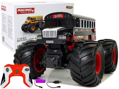 Ferngesteuerter Huge Wheel Bus 2.4G Sound Schwarz