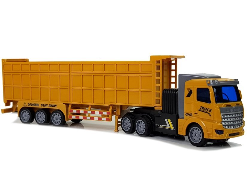 Fernsteuerung LKW Mit Großem Anhänger 27 Mhz 1 48 Gelb
