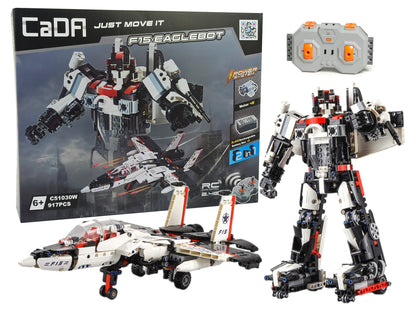 Building blocks Robot airplane made of Cada blocks Remote controlled 917 elements