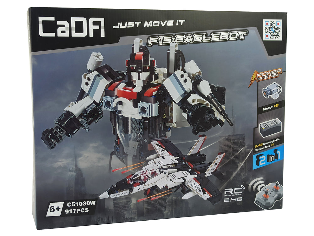 Building blocks Robot airplane made of Cada blocks Remote controlled 917 elements