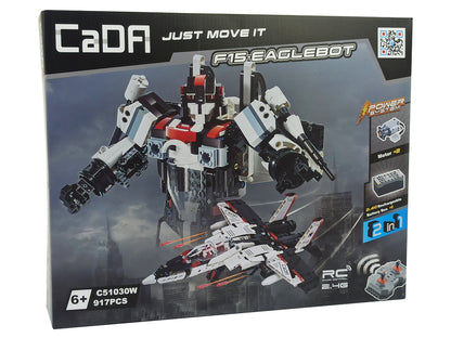 Building blocks Robot airplane made of Cada blocks Remote controlled 917 elements