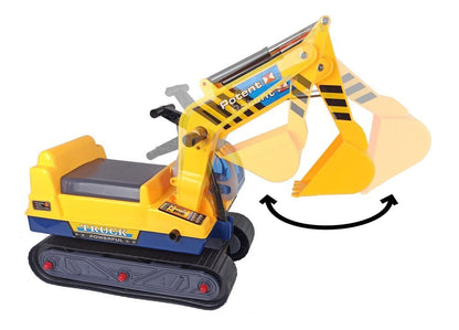 Big Excavator Construction Rider Helmet Yellow