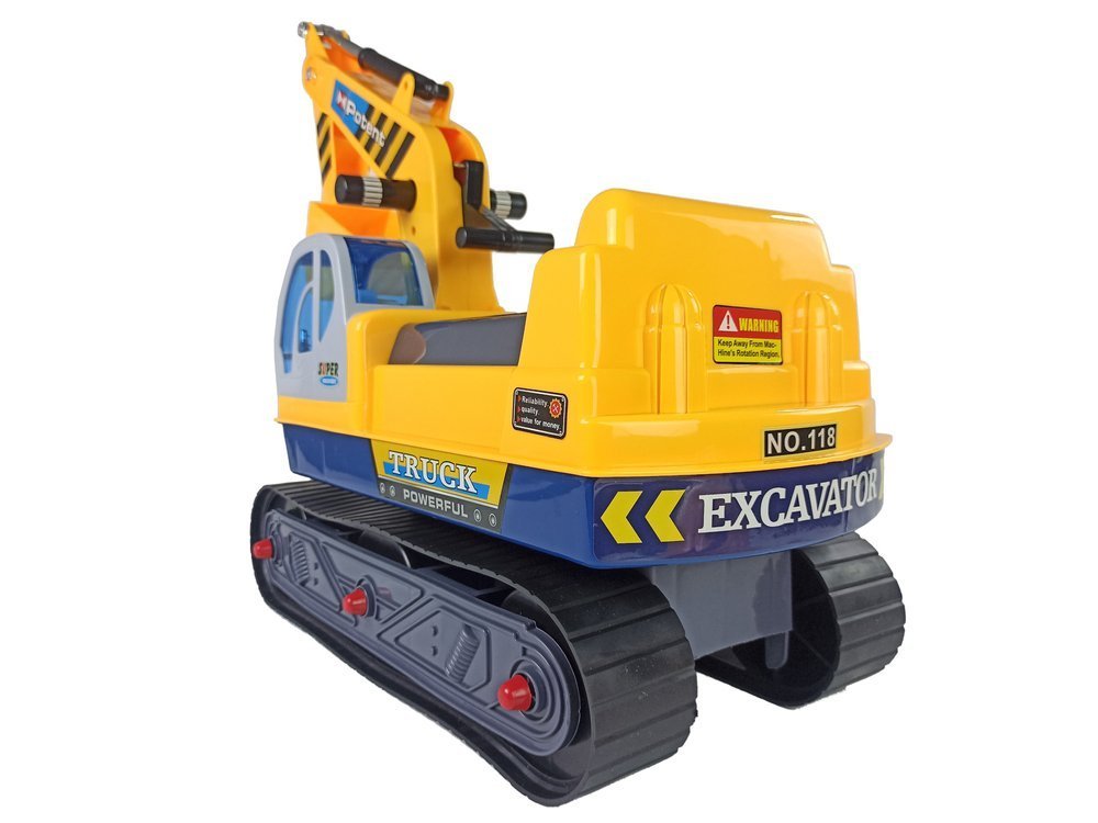 Big Excavator Construction Rider Helmet Yellow