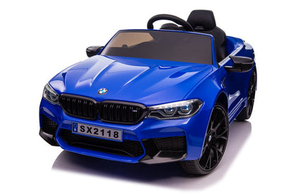 electric car BMW M5 Blue