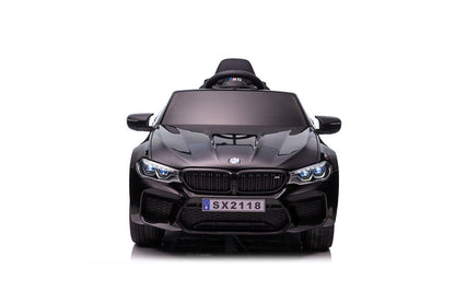 electric car BMW M5 painted black