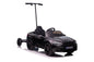 Battery-powered car BMW M5 with platform for parents, painted black