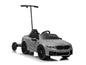 Car battery BMW M5 with platform for parents painted silver