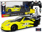 Ferngesteuerter Rennsportwagen 1:18 Corvette C6.R Gelb 2.4 G mit Lichtern