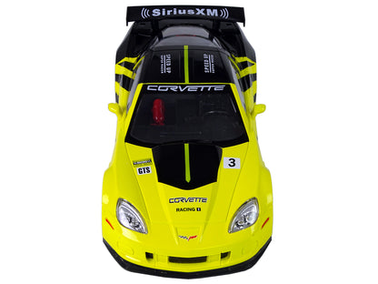 Ferngesteuerter Rennsportwagen 1:18 Corvette C6.R Gelb 2.4 G mit Lichtern