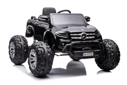 Elektro Kinderauto Mercedes DK-MT950 4x4 Schwarz Lackiert