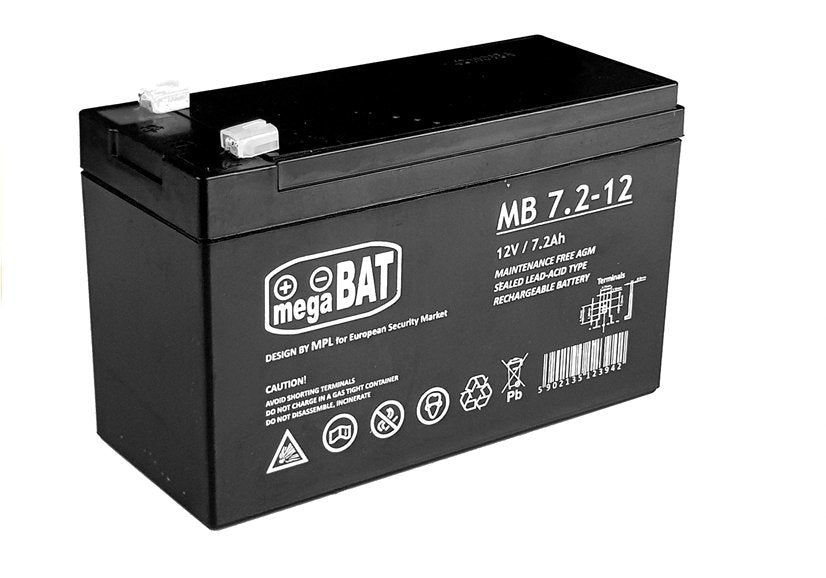 AGM gel battery for a car for a 12 V 7.2 AH battery