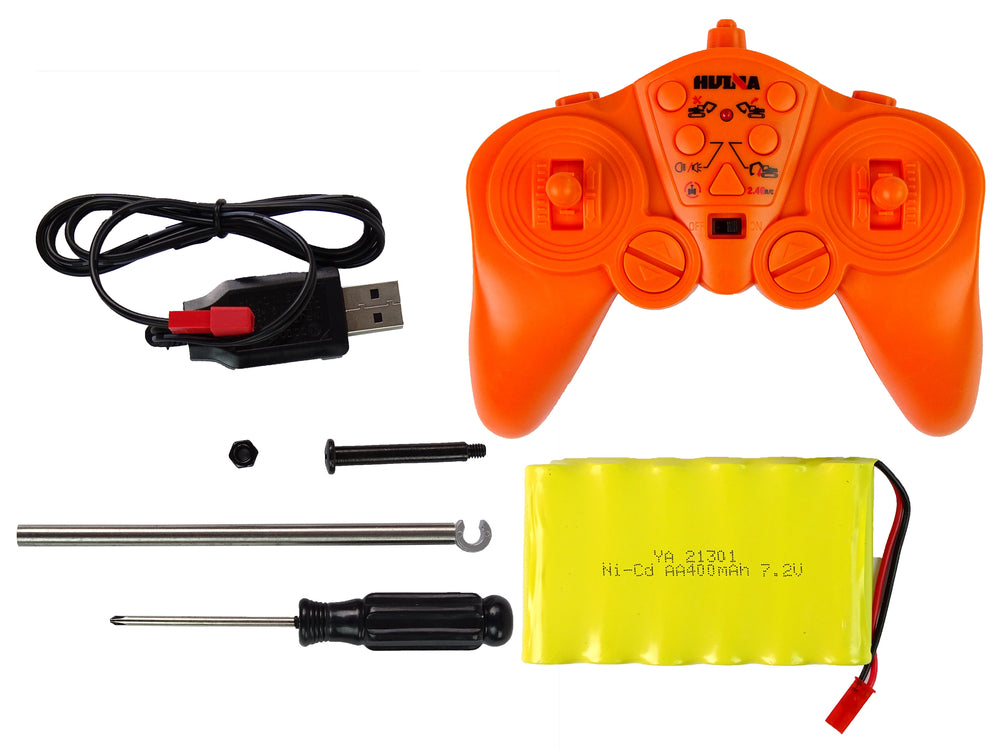 Ferngesteuerter Raupenbagger 2.4GHz Mit LED-Leuchten Und 15 Funktionen